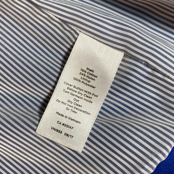 Talbots Aberdeen Pique Blue Blazer Size 14 Petite - Picture 7 of 13